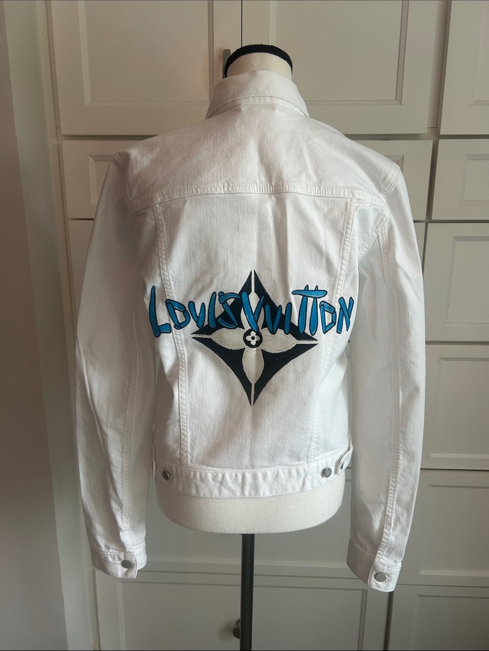 Louis Vuitton PAINTED White Jean Jacket